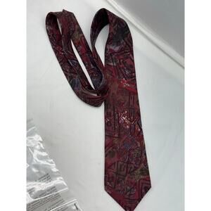 Vintage 100% Italian silk tie ZYLOS George Machado